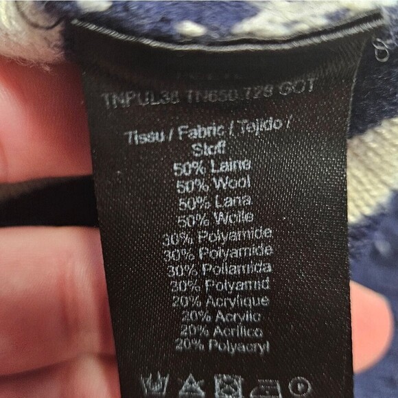 Tara Jarmon Blue and White Crew Neck Sweater - Picture 10 of 10